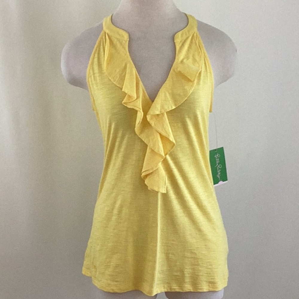Lilly Pulitzer Shay Top with Ruffle V-Neck